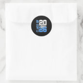 Afgestudeerde klas van 2026 afstuderen 2026 mannen ronde sticker (Tas)