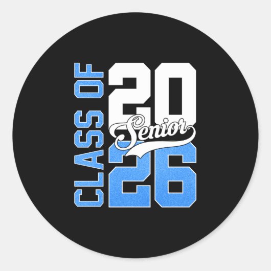 Afgestudeerde klas van 2026 afstuderen 2026 mannen ronde sticker (Voorkant)