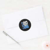 Afgestudeerde klas van 2026 afstuderen 2026 mannen ronde sticker (Envelop)