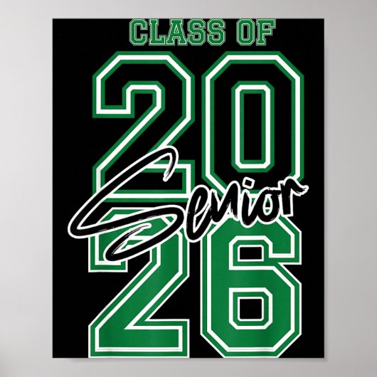 Afgestudeerde klas van 2026 - afstuderen in 2026 poster (Voorkant)