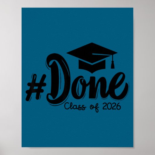 Afgestudeerde klas van 2026 grappig 2026 afstudere poster (Voorkant)