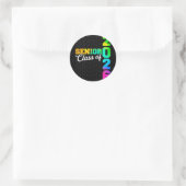 Afgestudeerde klas van 2026 middelbare schoolAfges Ronde Sticker (Tas)