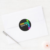 Afgestudeerde klas van 2026 middelbare schoolAfges Ronde Sticker (Envelop)
