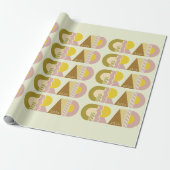 Afgestudeerde klas van 2026 retro cadeaupapier (Uitgerold)