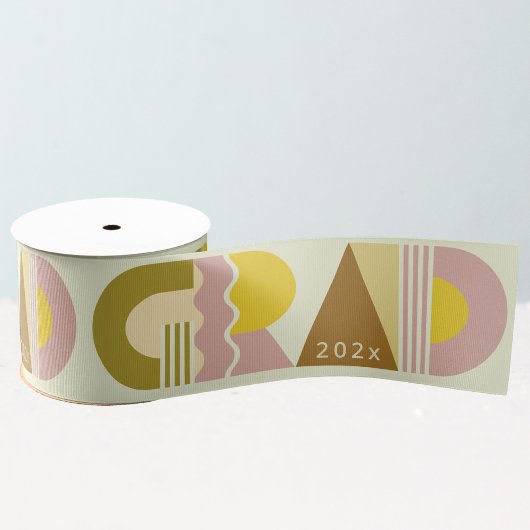 Afgestudeerde klas van 2026 retro grosgrain lint