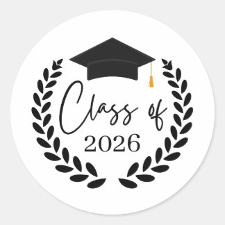 Afgestudeerde klas van 2026 ronde sticker