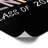 Afgestudeerde klas van 2026 senior 2026 middelbare poster (Hoek)