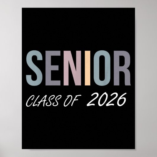 Afgestudeerde klas van 2026 senior 2026 middelbare poster (Voorkant)