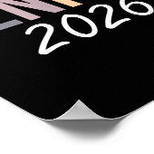 Afgestudeerde klas van 2026 senior 2026 middelbare poster (Hoek)
