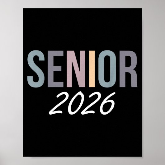 Afgestudeerde klas van 2026 senior 2026 middelbare poster (Voorkant)