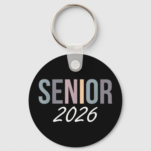 Afgestudeerde klas van 2026 senior 2026 middelbare sleutelhanger (Voorkant)