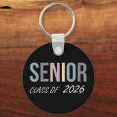 Afgestudeerde klas van 2026 senior 2026 middelbare sleutelhanger (Voorkant)