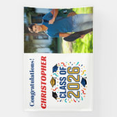 Afgestudeerde klas van 2026 spandoek (Verticaal)