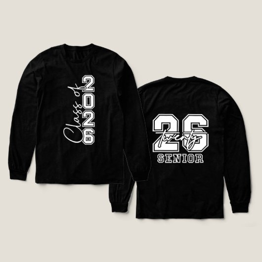 Afgestudeerde klas van 2026 Tri-Blend shirt (Voorkant /achterkant)