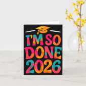 Afgestudeerde klas van 2026 universiteit middelbar kaart (Gele Bloem)