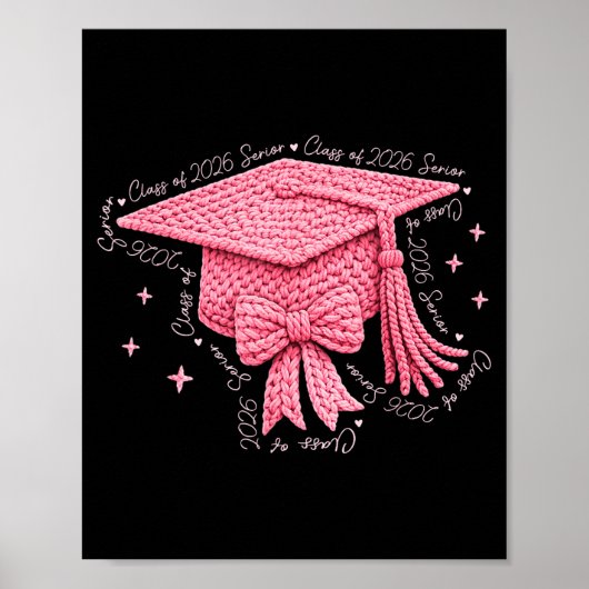 Afgestudeerde klas van 2027 afstudeer coquette boo poster (Voorkant)