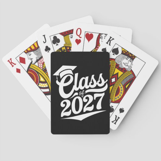 Afgestudeerde klas van 2027 afstuderen pokerkaarten (Achterkant)