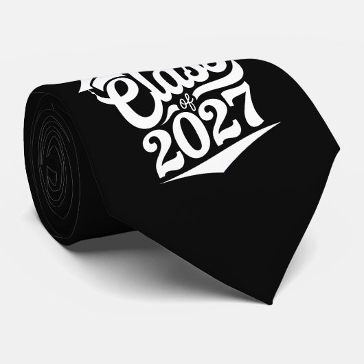 Afgestudeerde klas van 2027 afstuderen stropdas (Opgerold)