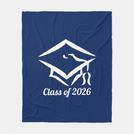 Afgestudeerde klas van 20?? BLUCLWHT aangepast jaa Fleece Deken (Voorkant)