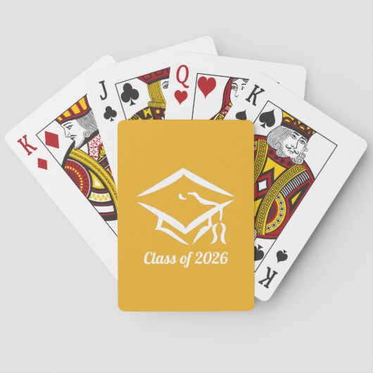 Afgestudeerde klas van 20?? GLDWHT aangepaste jaar Pokerkaarten (Achterkant)