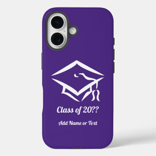 Afgestudeerde klas van 20?? PURWHT Aangepaste jaar Case-Mate iPhone Case (Achterkant)