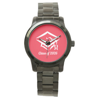 Afgestudeerde klas van 20?? REDWHT aangepaste jaar Horloge