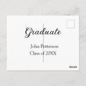 Afgestudeerde klas van 20XX eenvoudig minimale afs Briefkaart (Achterkant)