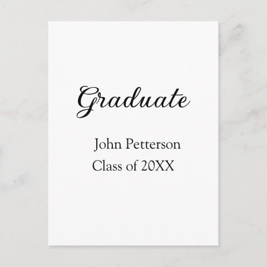 Afgestudeerde klas van 20XX eenvoudig minimale afs Briefkaart (Voorkant)