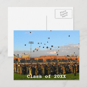 Afgestudeerde klas van 20XX op het veld Briefkaart