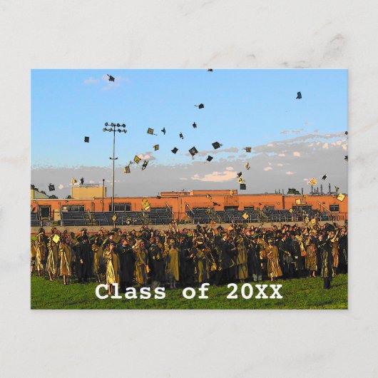 Afgestudeerde klas van 20XX op het veld Briefkaart (Voorkant)