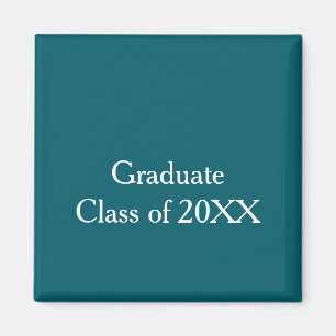 Afgestudeerde klas van 20XX turquoise gefeliciteer Magneet