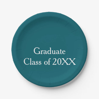 Afgestudeerde klas van 20XX turquoise gefeliciteer Papieren Bordje