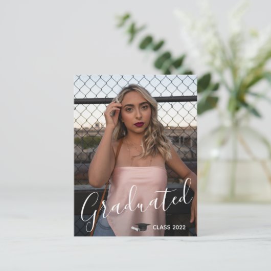 Afgestudeerde klasse van de 2022-Afstuderen fotoka Briefkaart (Staand voorkant)