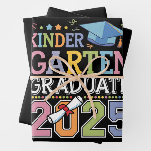 Afgestudeerde kleuterschool 2025 Afstudeerschool Inpakpapier Vel
