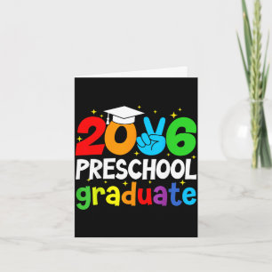 Afgestudeerde kleuterschool 2026 pre-k afgestudeer kaart