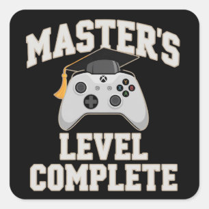 Afgestudeerde Master's Gamer klas van 2026 afstude Vierkante Sticker