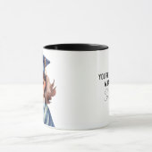 Afgestudeerde meisje mok, Geschenk voor afgestudee Mok (Midden)