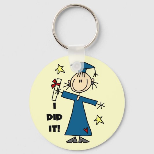 Afgestudeerde Meisje Sleutelhanger (Voorkant)