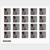 Afgestudeerde middelbare scholier Afgestudeerd Vierkante Sticker (Vel)