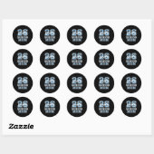 Afgestudeerde Moeder Cl Van 2026 Afstuderen Bleek  Ronde Sticker (Vel)