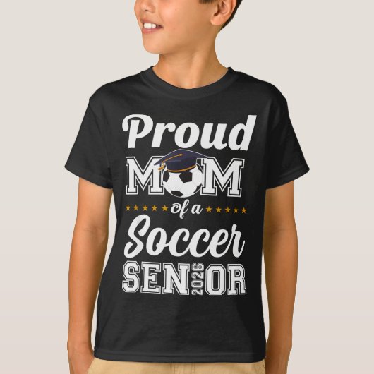 Afgestudeerde Moeder Cl Van 2026 Voetbal Moeder Af T-shirt (Voorkant)