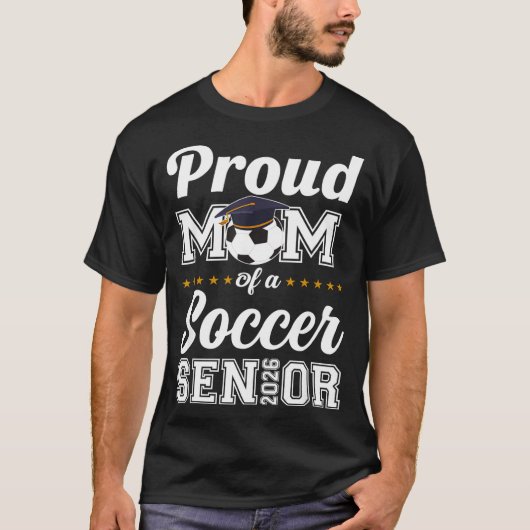 Afgestudeerde Moeder Cl Van 2026 Voetbal Moeder Af T-shirt (Voorkant)
