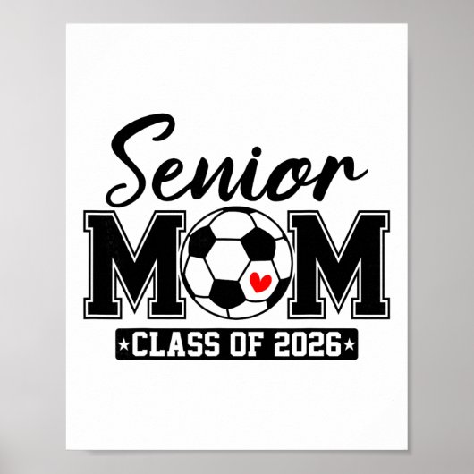 Afgestudeerde moeder Cl van 2026 Voetbalmoeder Afs Poster (Voorkant)