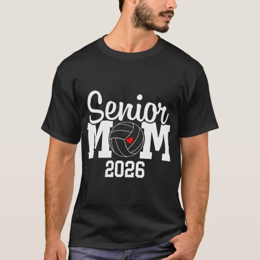 Afgestudeerde moeder Cl van 2026 Volleybal Moeder  T-shirt (Voorkant)