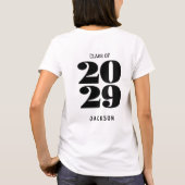 Afgestudeerde - Personaliseer Zilver T-shirt (Achterkant)