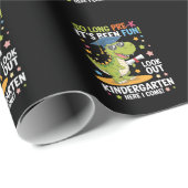 Afgestudeerde Pre K Kleuterschool Dinosaur T Rex Cadeaupapier (Rol Hoek)