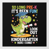 Afgestudeerde Pre K Kleuterschool Dinosaur T Rex Raamsticker (Vel)