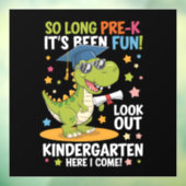 Afgestudeerde Pre K Kleuterschool Dinosaur T Rex Raamsticker (Vel 3)