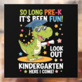 Afgestudeerde Pre K Kleuterschool Dinosaur T Rex Raamsticker (Vel 2)
