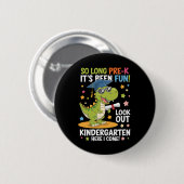 Afgestudeerde Pre-K kleuterschool Dinosaur T Rex Ronde Button 5,7 Cm (Voorkant /achterkant)